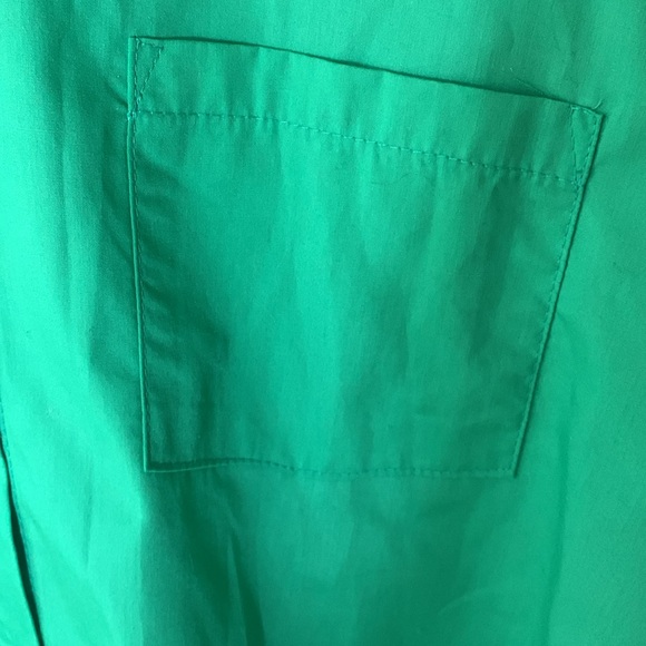 J for Justify KELLY green button shirt one pocket long sleeve womens SZ M - Picture 3 of 13
